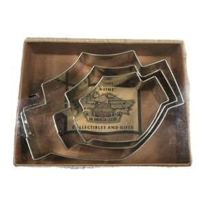 Vintage Harley-Davidson Set Of 3 Cookie Cutters Original Box Collectible 2003